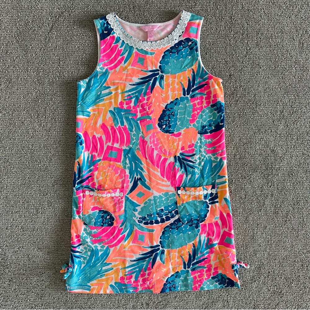 Lilly Pulitzer Girls Classic Shift Dressin in Multi Goombay Smashed Reduced XL